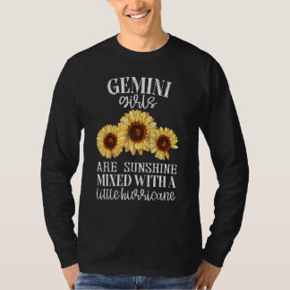 Sonnenblume Sonnenschein Gemini Zodiac Sign Girls T-Shirt