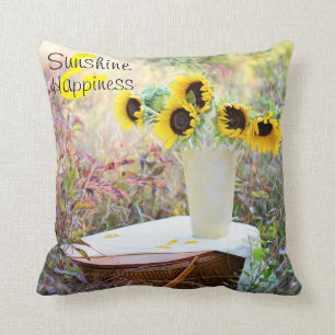 Sonnenblume-Sonnenschein u. Glück Kissen