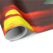 Sonnenblume Sonnenuntergang Matte Wrapping Paper Geschenkpapier (Rolleneckpunkt)