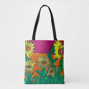 Sonnenblume-Sonnenuntergang-Tasche Tasche