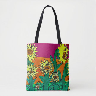 Sonnenblume-Sonnenuntergang-Tasche Tasche