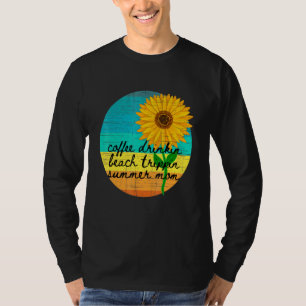 Sonnenblume Sonniger Tag Kaffee Trinken Strand Tri T-Shirt