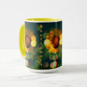 Sonnenblume Sparkle Tasse (Vorderseite Links)