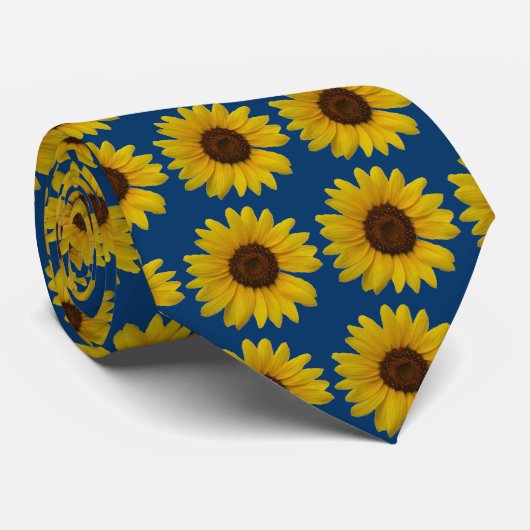 Sonnenblume-Spaß Krawatte (Gerollt)