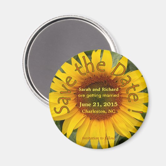 Sonnenblume speichern das Datumsfenster Magnet (Vorderseite/Rückseite)