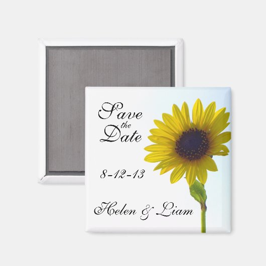 Sonnenblume speichern das Datumsfenster Magnet (Vorderseite/Rückseite)