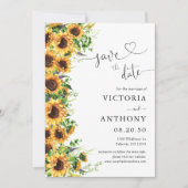 Sonnenblume speichern Datumskarten Save The Date (Vorderseite)