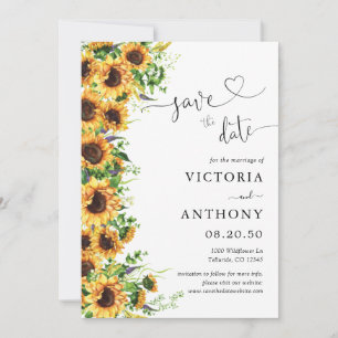 Sonnenblume speichern Datumskarten Save The Date