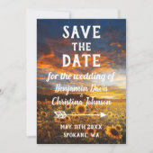 Sonnenblume Speichern Sie die Datumskarten Save The Date (Vorderseite)