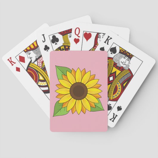 Sonnenblume Spielkarten (Rückseite)