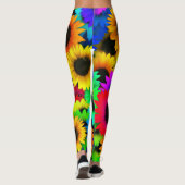 Sonnenblume Splendor, eine Reihe von schönen Farbe Leggings (Rückseite)