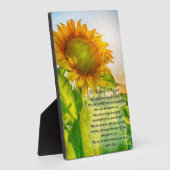 Sonnenblume St. Theresa Gebet Fotoplatte (Seite)