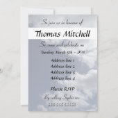 Sonnenblume-steigende Babypartykarte Einladung (Rückseite)