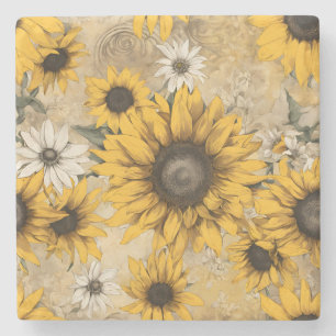 Sonnenblume Steinuntersetzer