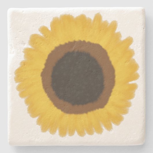 Sonnenblume Steinuntersetzer (Vorderseite)