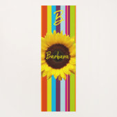 Sonnenblume Streifen Yoga Mat Yogamatte (Rückseite)
