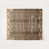 Sonnenblume String Lights Brautparty Background Wandteppich (Vorderseite (Horizontal))