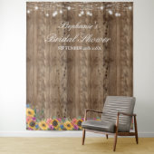 Sonnenblume String Lights Brautparty Background Wandteppich (Beispiel)