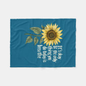 Sonnenblume Suizidbewusstsein Fleecedecke (Vorderseite (Horizontal))
