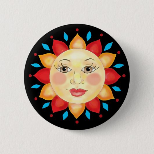 Sonnenblume Sun stellen Knopf gegenüber Button (Vorderseite)