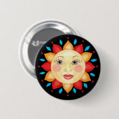 Sonnenblume Sun stellen Knopf gegenüber Button (Vorne & Hinten)