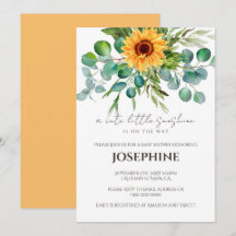 Sonnenblume Sunshine Fall Kinderdusche Einladung