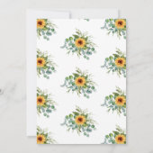 Sonnenblume Sunshine Fall Kinderdusche Einladung (Rückseite)