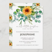 Sonnenblume Sunshine Fall Kinderdusche Einladung (Vorne/Hinten)