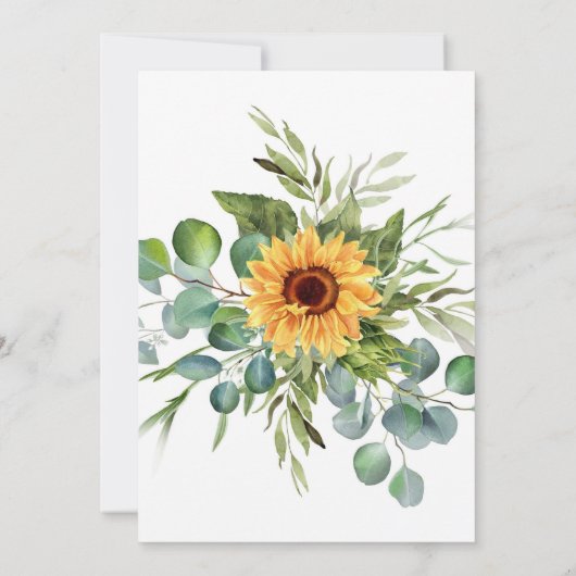 Sonnenblume Sunshine Fall Kinderdusche Einladung (Rückseite)