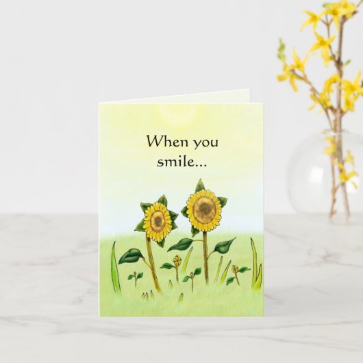 Sonnenblume Sunshine Karte (Gelbe Blume)