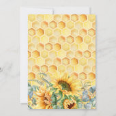 Sonnenblume Sweet Little Honey Bee Baby Dusche Einladung (Rückseite)