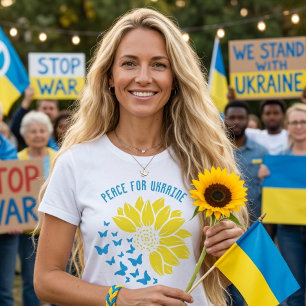 Sonnenblume Symbol des Friedens. Frieden für die U T-Shirt