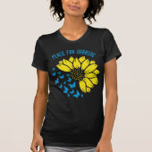 Sonnenblume Symbol des Friedens. Frieden für die U T-Shirt (Vorderseite)