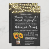 Sonnenblume-Tafel-Proben-Abendessen-Einladungen Einladung (Vorne/Hinten)