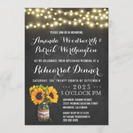 Sonnenblume-Tafel-Proben-Abendessen-Einladungen Einladung