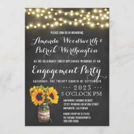 Sonnenblume-Tafel-Verlobungs-Party Einladungen