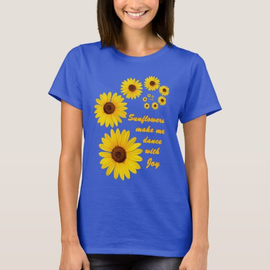 Sonnenblume - Tanzen mit Freude T-Shirt (Vorderseite)