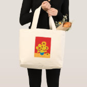 Sonnenblume-Tasche Jumbo Stoffbeutel (Vorderseite (Produkt))