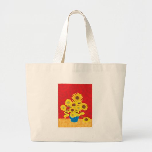 Sonnenblume-Tasche Jumbo Stoffbeutel (Vorne)