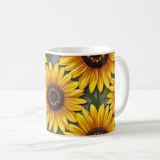 Sonnenblume Tasse (VorderseiteRechts)