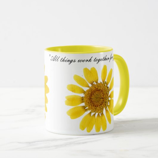 Sonnenblume Tasse (VorderseiteRechts)