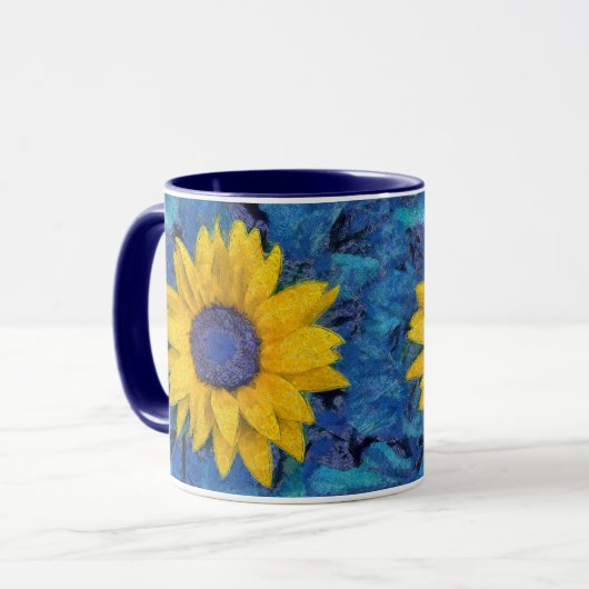 Sonnenblume Tasse (Vorderseite Links)