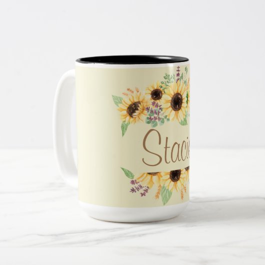 Sonnenblume Tasse (Vorderseite Links)