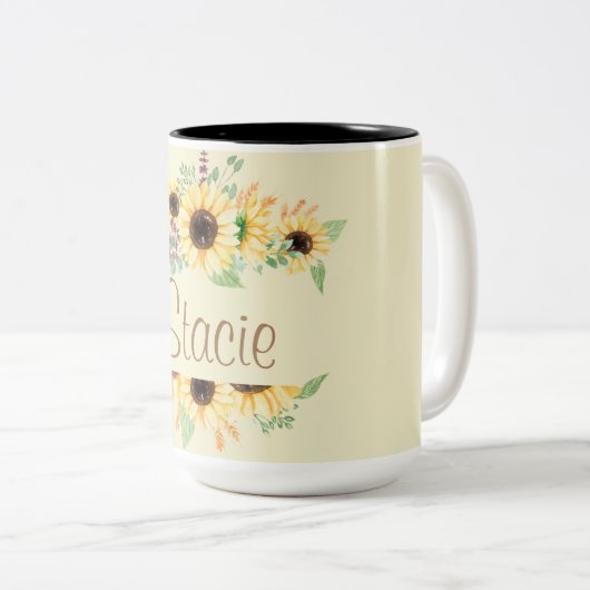 Sonnenblume Tasse (VorderseiteRechts)