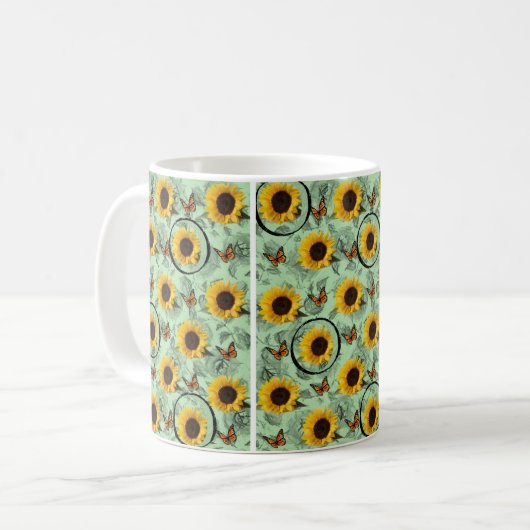 Sonnenblume-Tasse Kaffeetasse (Vorderseite Links)