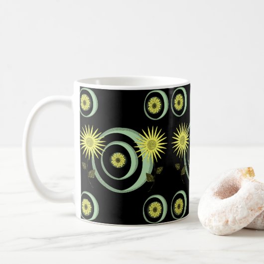 Sonnenblume-Tasse Kaffeetasse (Mit Donut)