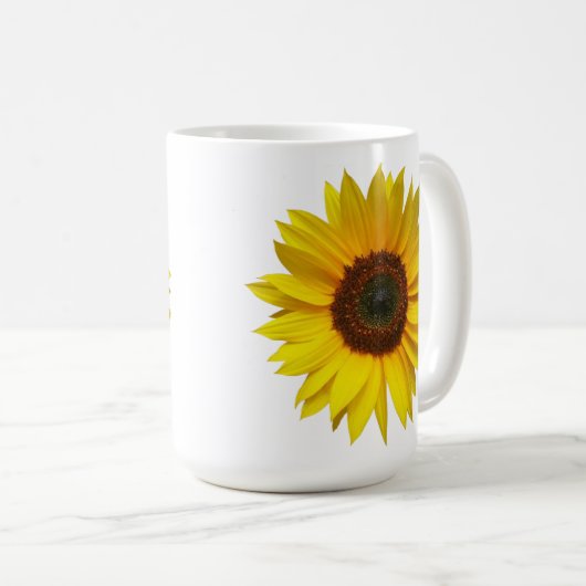 Sonnenblume-Tasse Kaffeetasse (VorderseiteRechts)