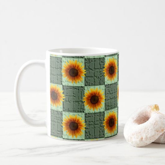 Sonnenblume-Tasse Kaffeetasse (Mit Donut)