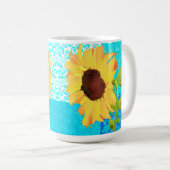 Sonnenblume-Tasse Kaffeetasse (VorderseiteRechts)