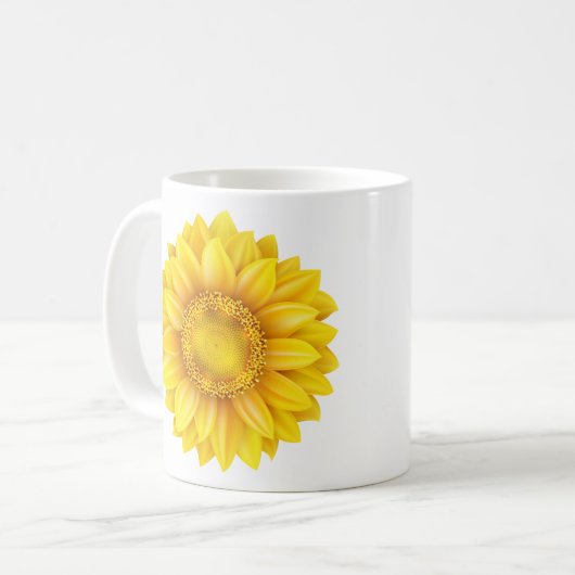 Sonnenblume-Tasse Kaffeetasse (Vorderseite Links)